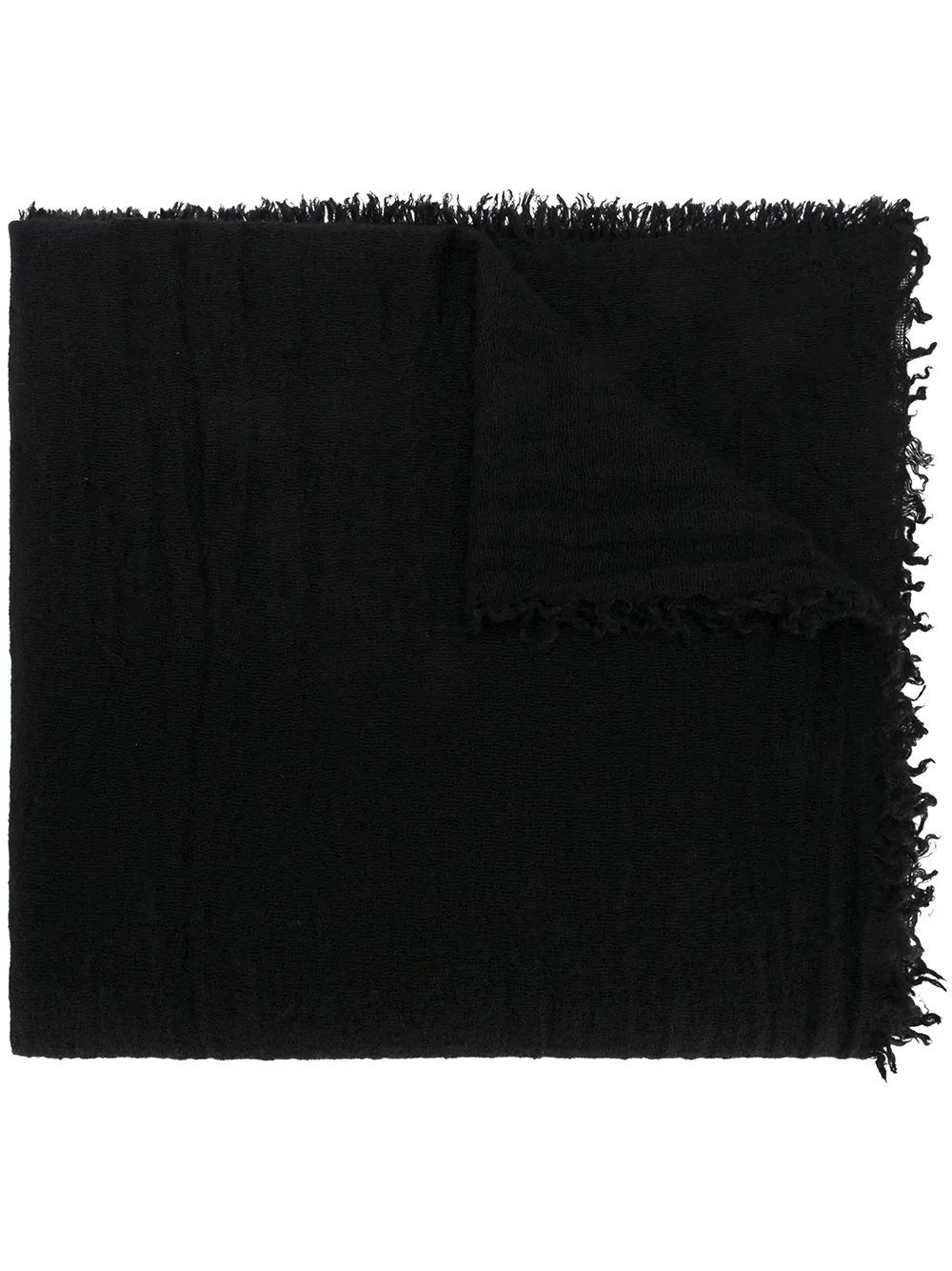 Faliero Sarti fringed knitted scarf | Black | Image 1