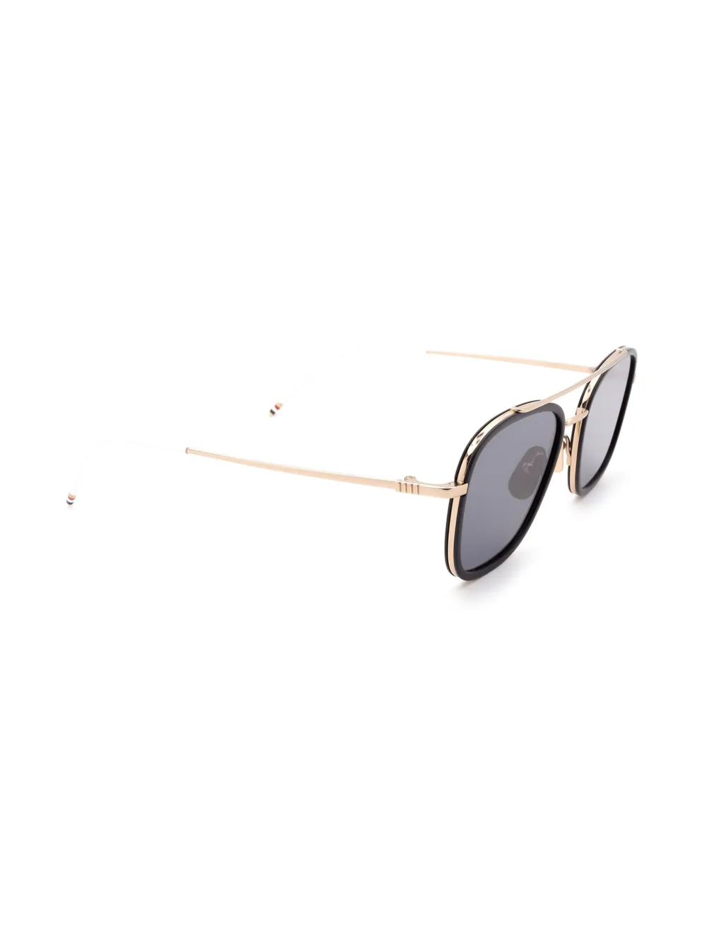  Thom Browne Eyewear Rechteckige Sonnenbrille   Schwarz 