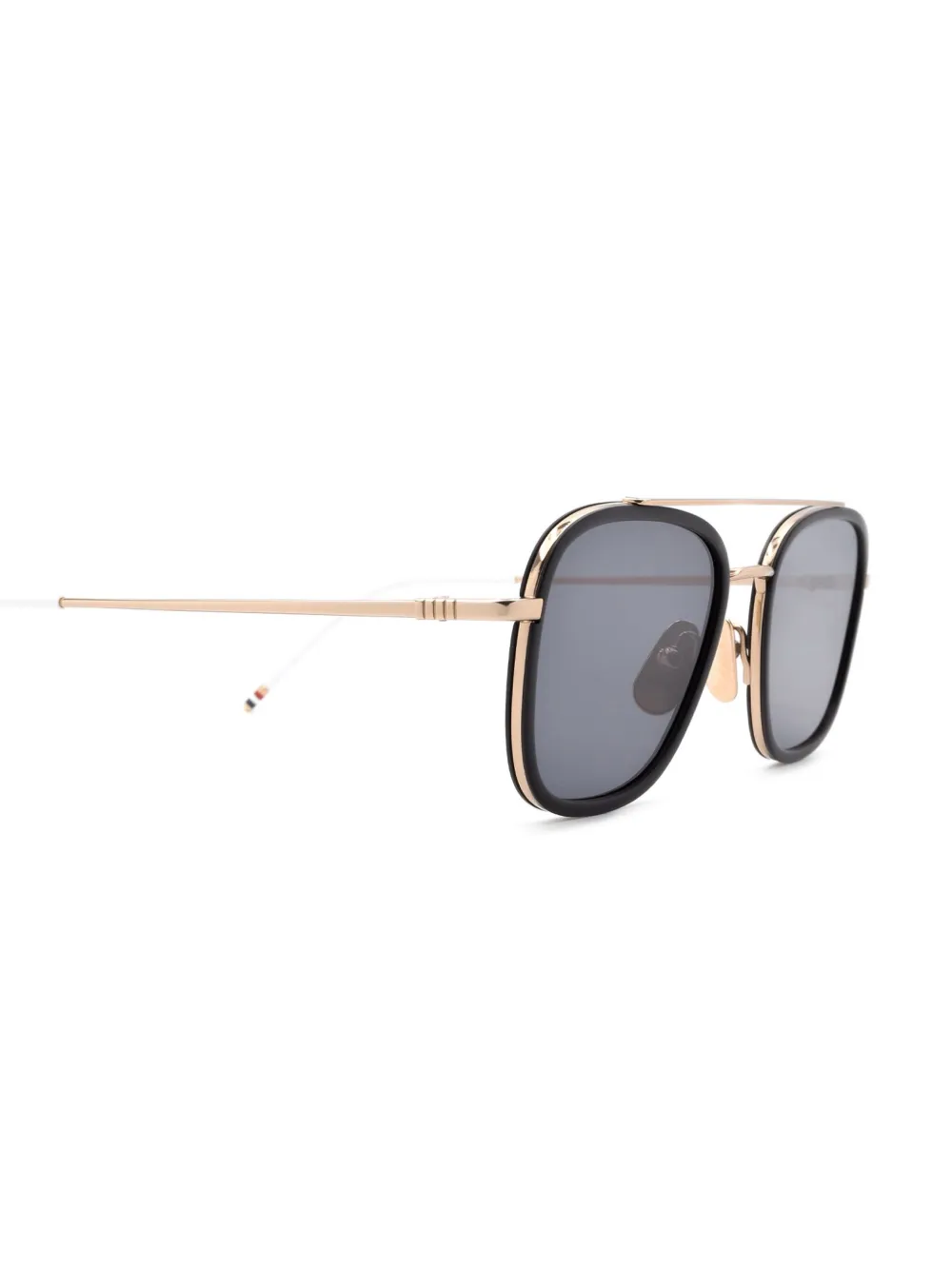  Thom Browne Eyewear Rechteckige Sonnenbrille   Schwarz 