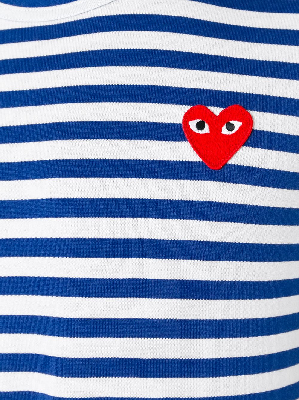 Comme Des Garçons Play Striped Heart Embellished T-shirt - Farfetch