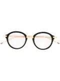 Thom Browne Eyewear Round Black Shiny Optical Glasses