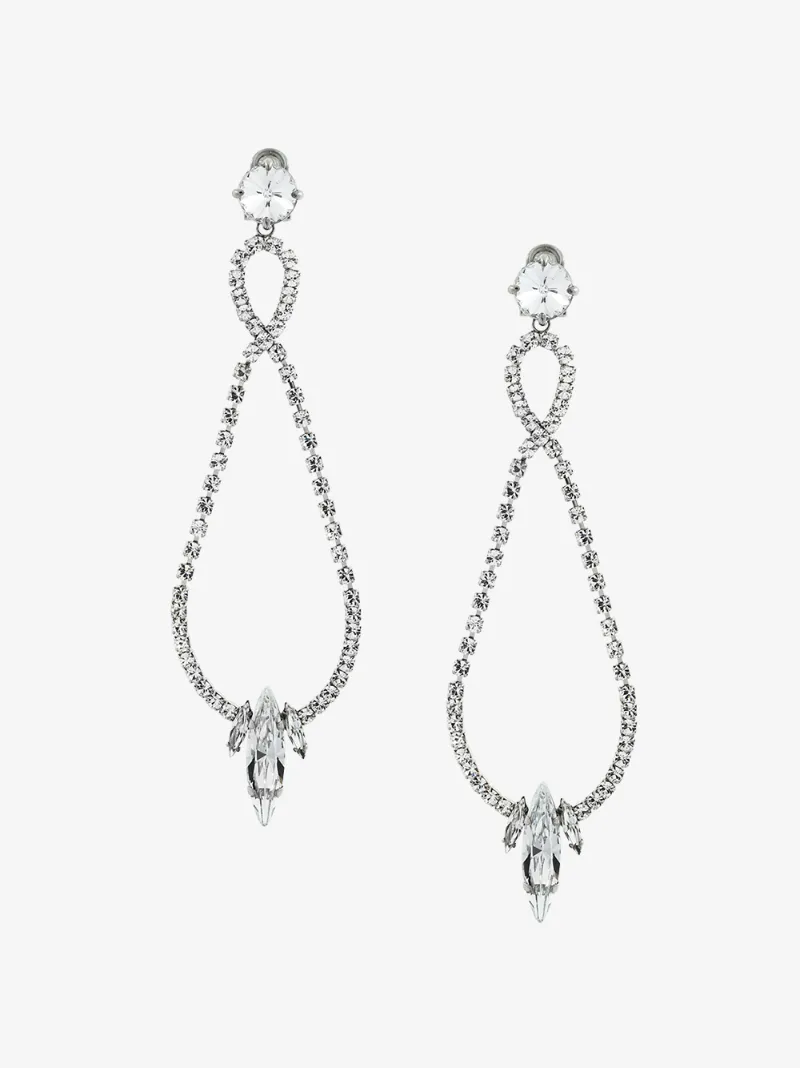 Miu Miu Pear Cut Crystal Drop Earrings