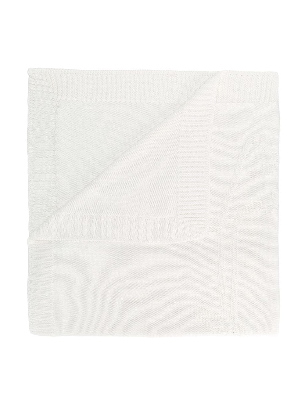 Shop Tartine Et Chocolat Classic Knitted Blanket In White