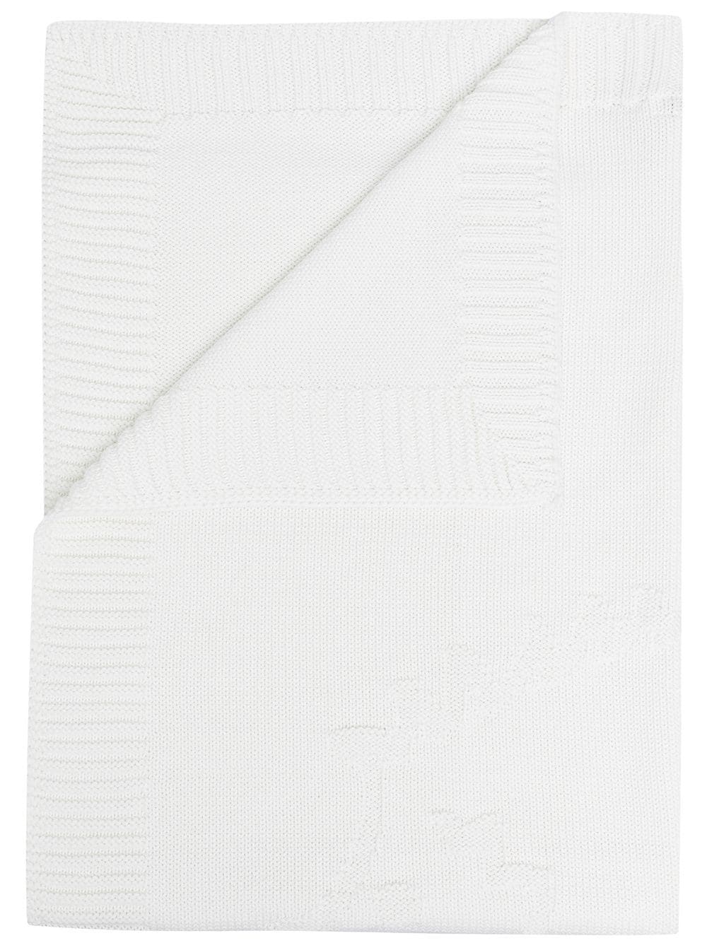 Shop Tartine Et Chocolat Classic Knitted Blanket In White