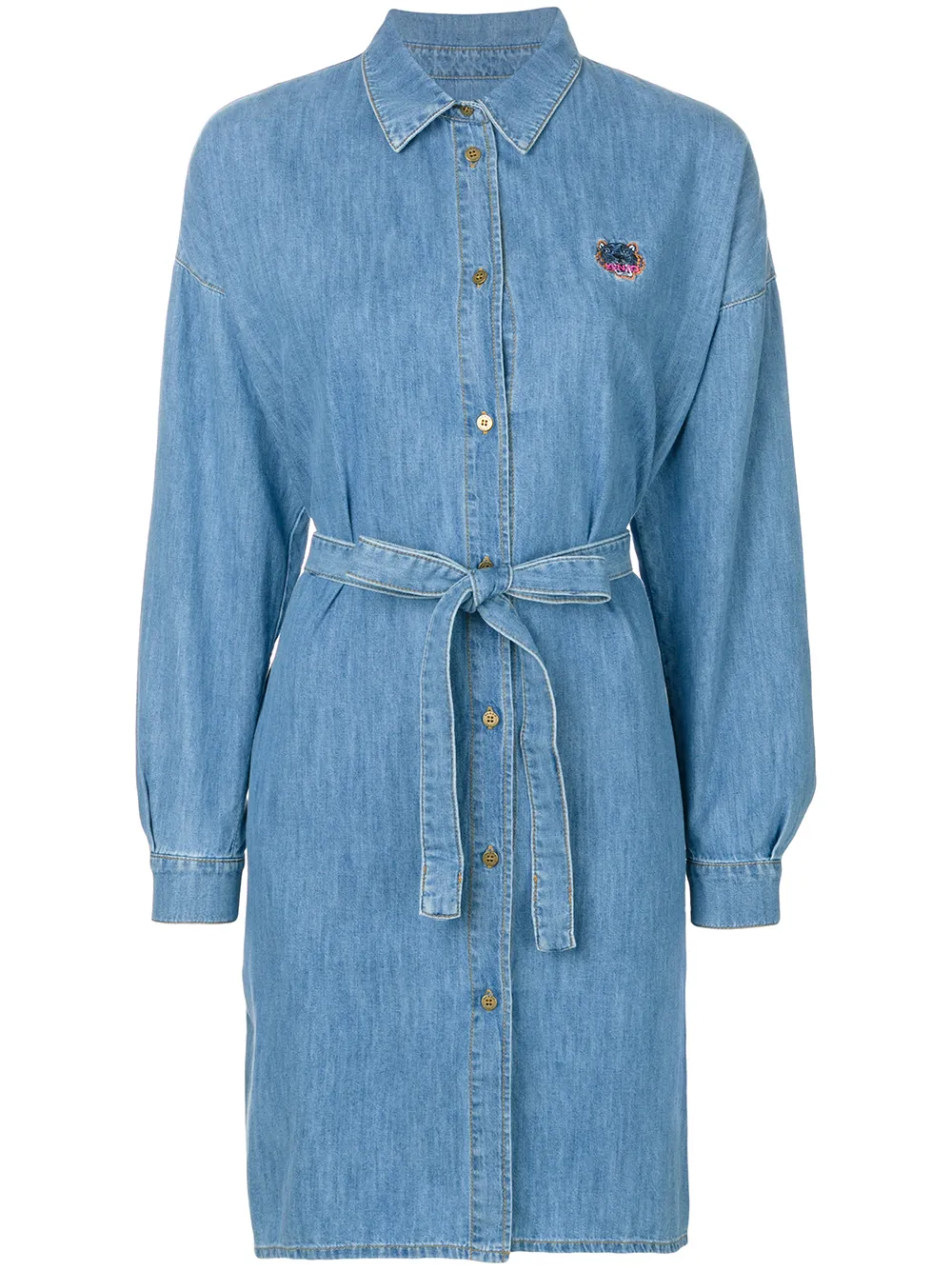Kenzo Tiger shirt dress - Blue