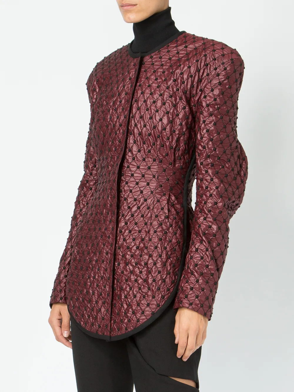 Litkovska Quilted Fitted Jacket - Red 