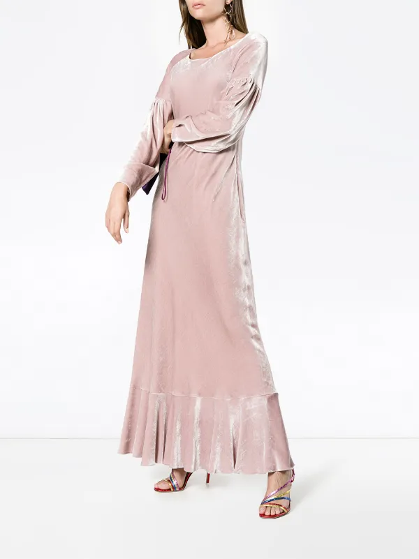 balloon sleeve maxi dress
