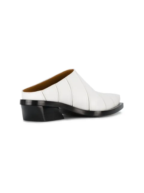 white pointed mule