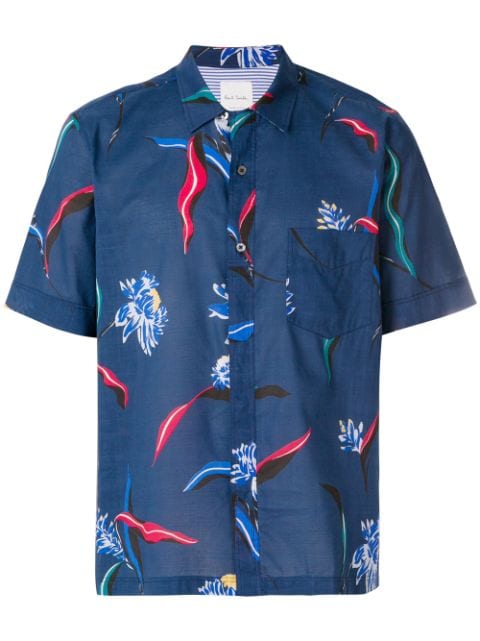 Paul Smith Floral Print Short Sleeve Shirt $255 - Buy Online SS18 ...