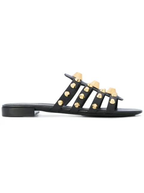 balenciaga studded slides
