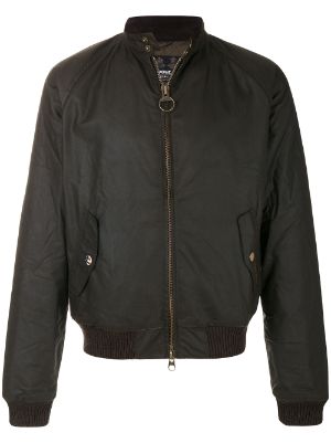 barbour bomber wax jacket