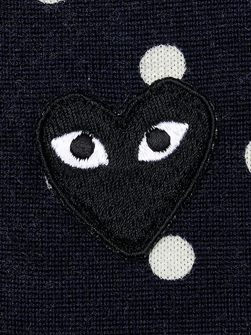 Comme Des Garçons Play Polka Dot Cardigan | Blue | FARFETCH