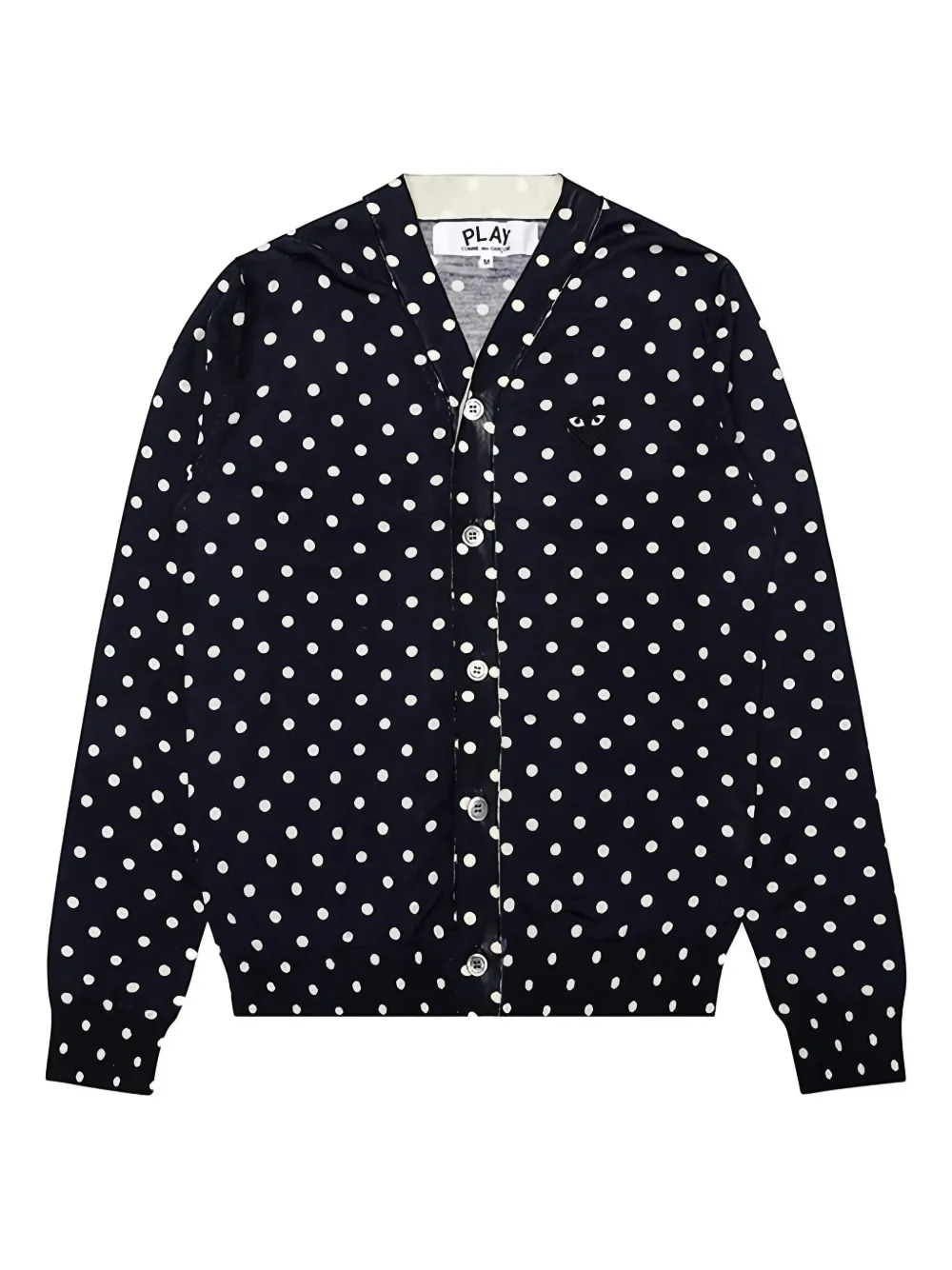 Comme Des Garçons Play 폴카 도트 카디건 | 블루 | Image 1