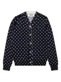 Comme Des Garçons Play polka dot cardigan - Blue