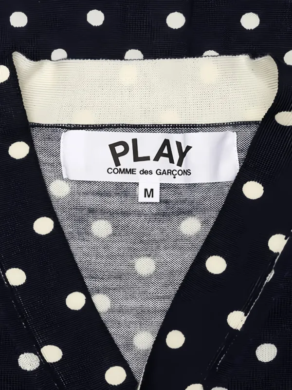 Comme Des Garçons Play Polka Dot Cardigan | Blue | FARFETCH