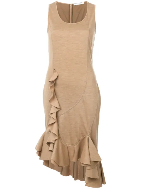 Givenchy knitted frill-hem midi dress