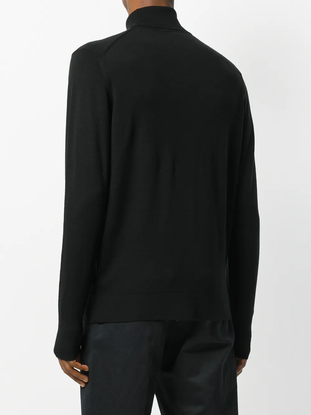 Sunspel roll neck jumper Zwart