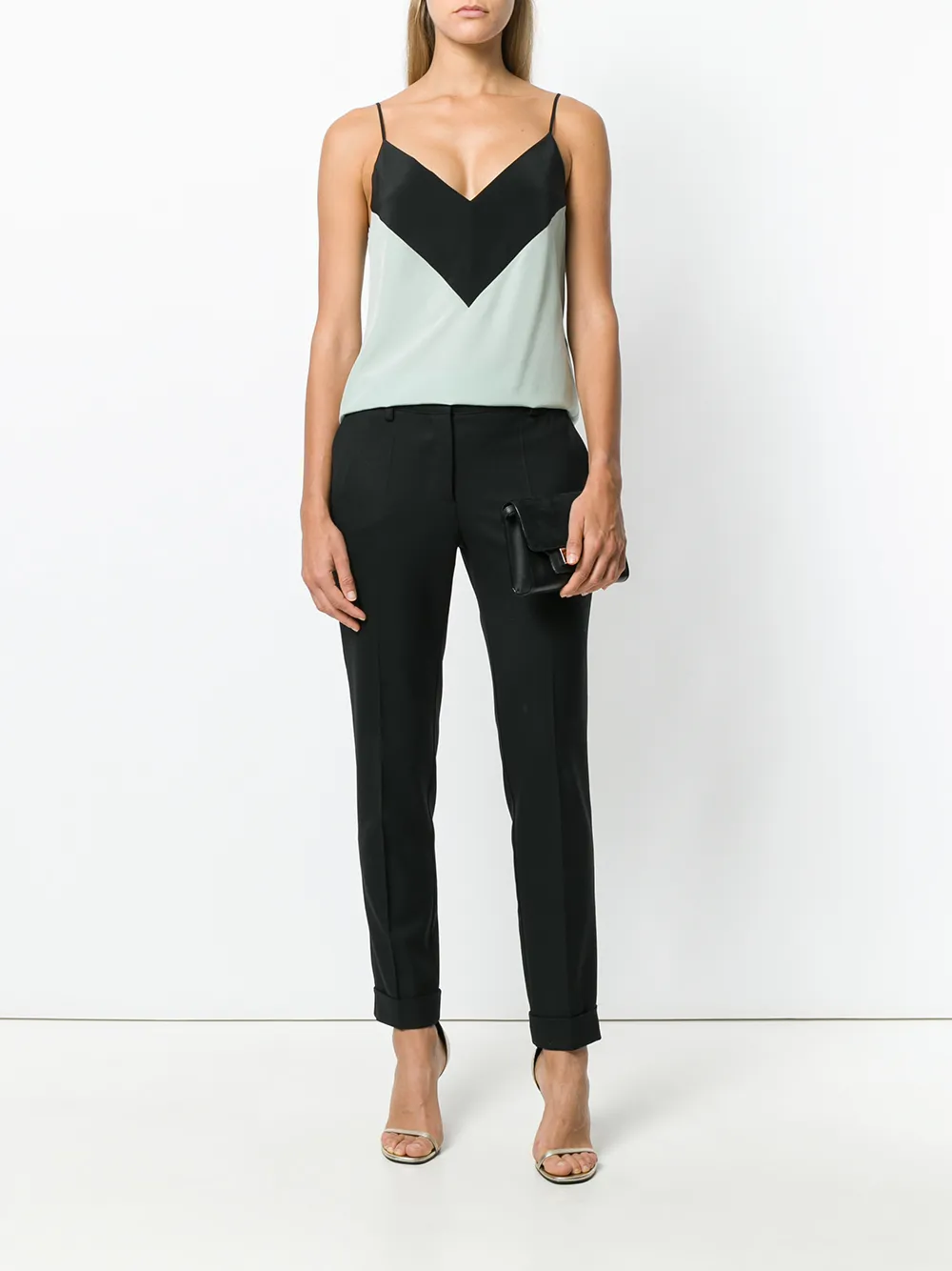  Lanvin Top Mit Schmalen Trägern   Grün 