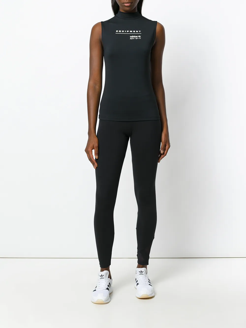 adidas mesh detail leggings Zwart