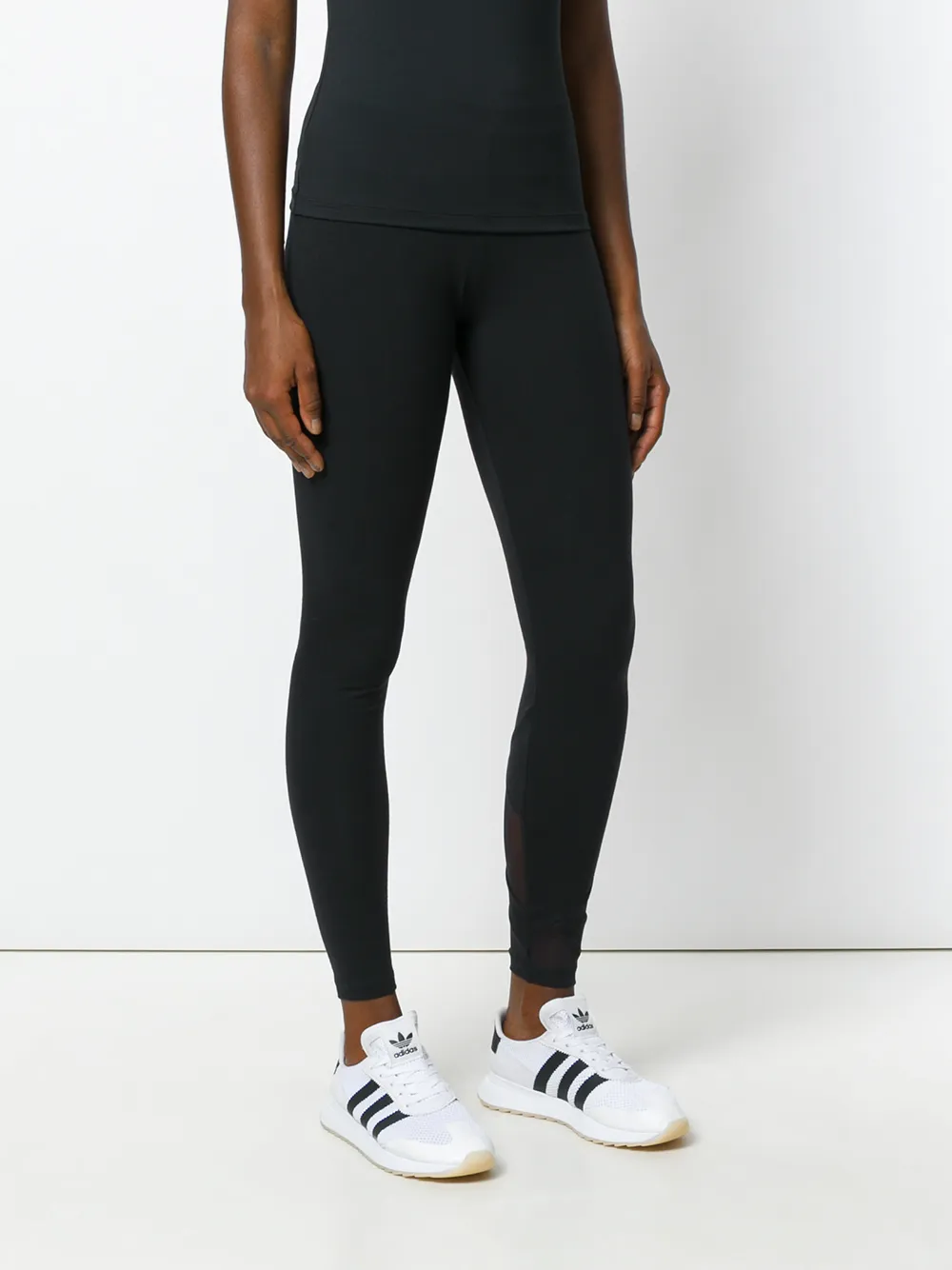 adidas mesh detail leggings Zwart