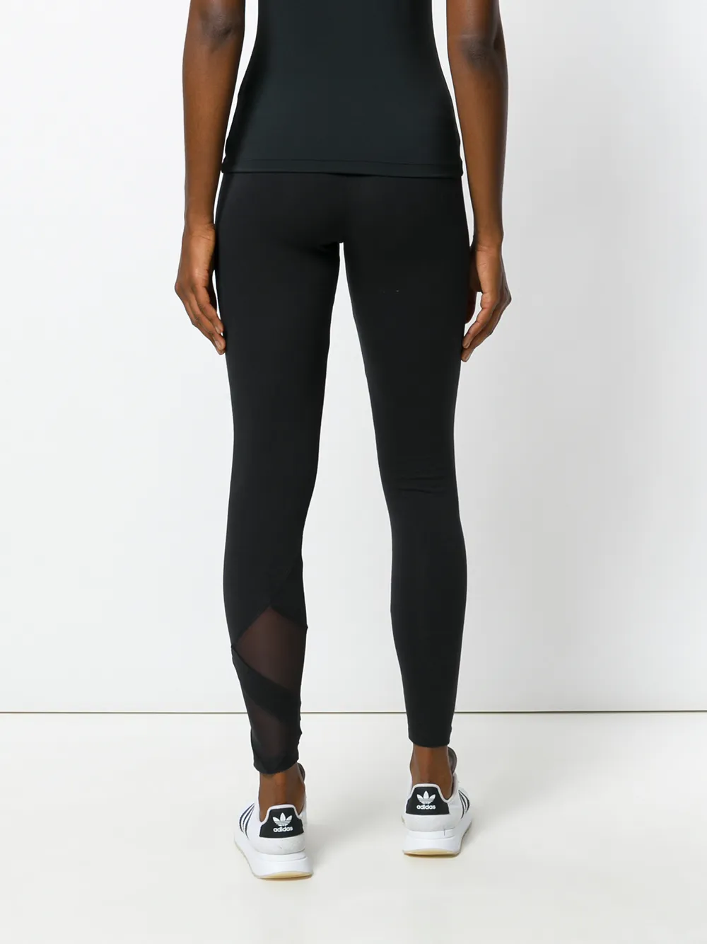 adidas mesh detail leggings Zwart