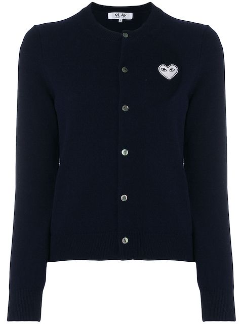 Comme Des Garçons Play Embroidered heart cardigan