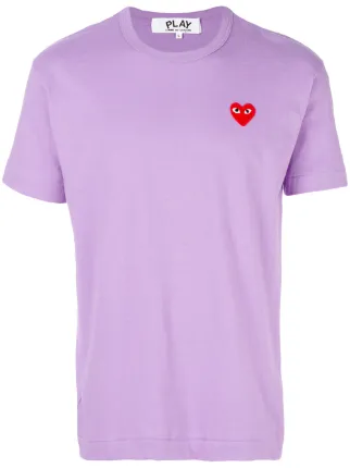 comme des garcons play basic logo tee
