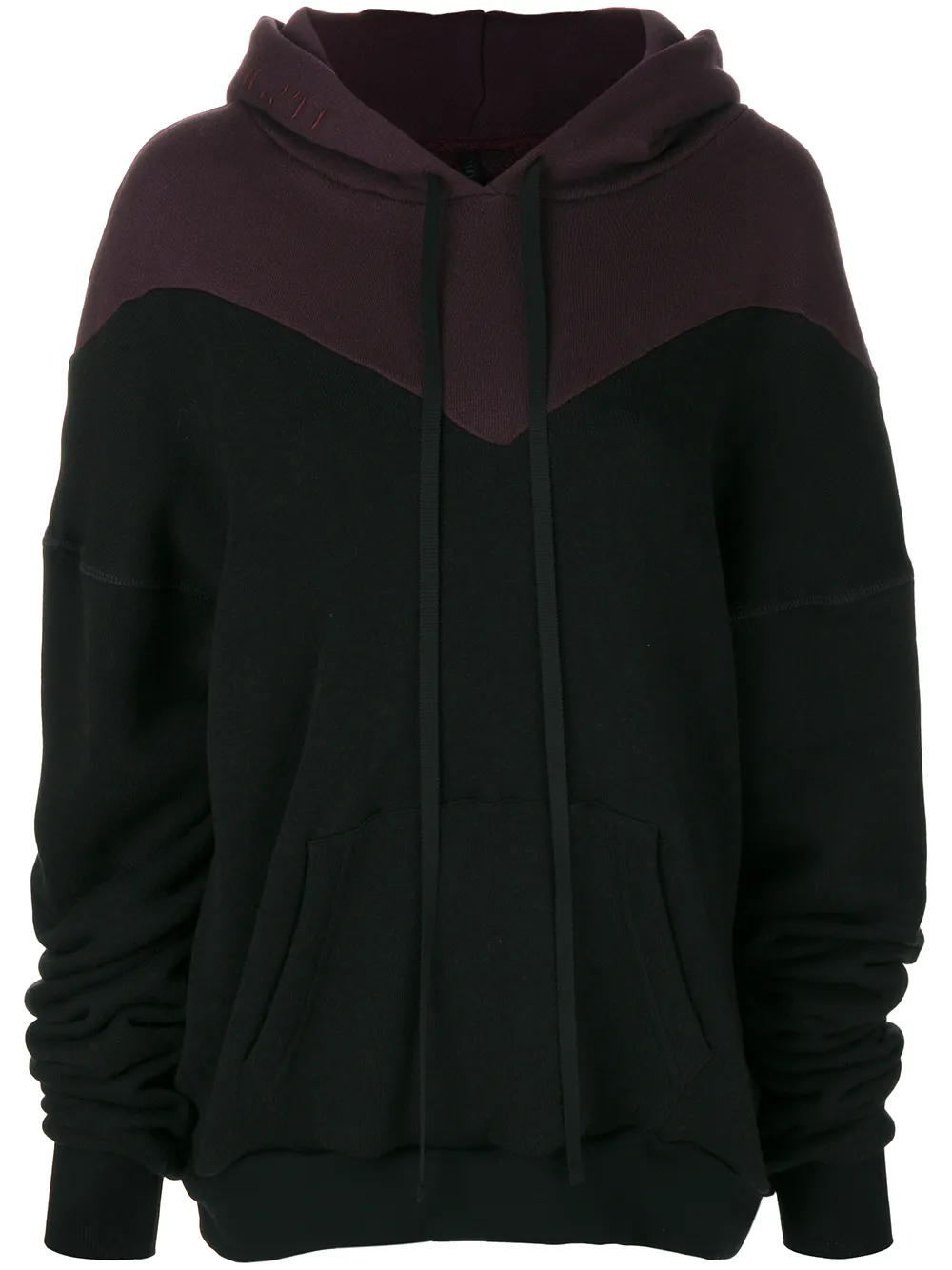 Ben Taverniti Unravel Project Colour Block Hoodie In Black