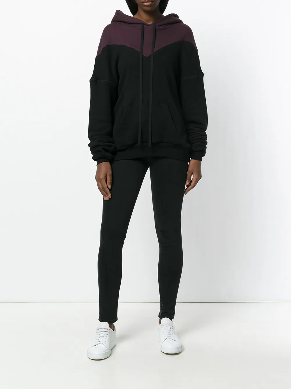 UNRAVEL PROJECT colour block hoodie - Zwart