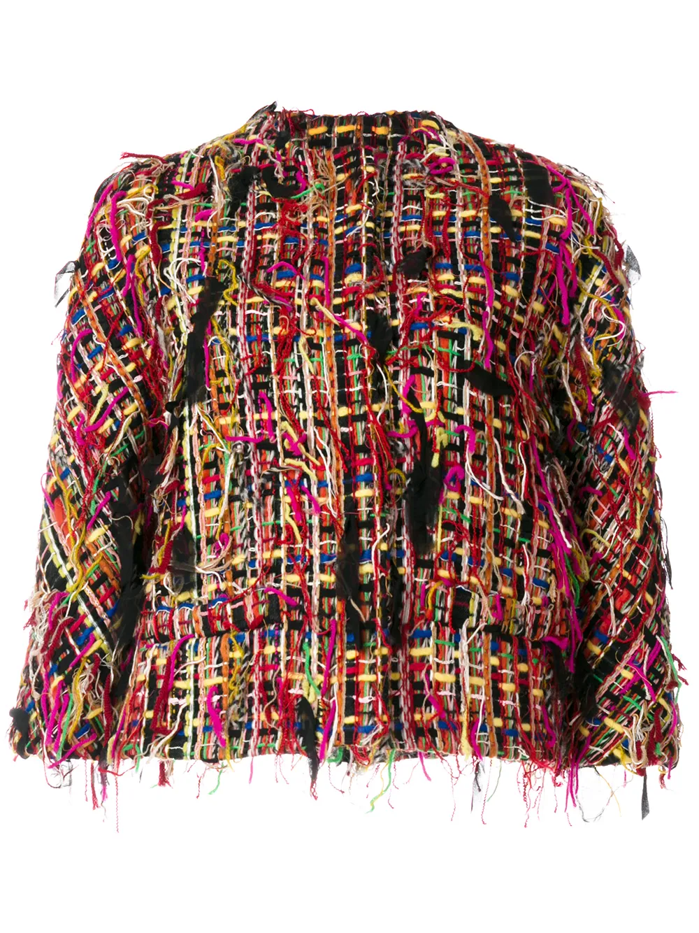 Alexander McQueen Cropped Tweed Jacket - Farfetch