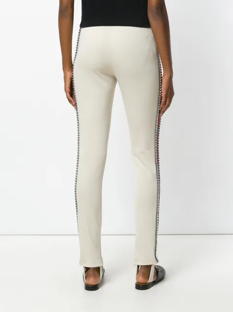 GUCCI TECHNICAL JERSEY STIRRUP LEGGING WITH CRYSTALS, WHITE | ModeSens