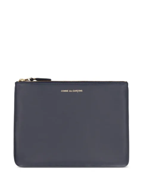 Comme Des Garçons Wallet logo-print leather pouch