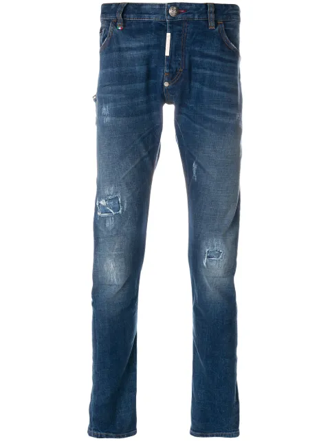 Philipp Plein distressed slim fit jeans