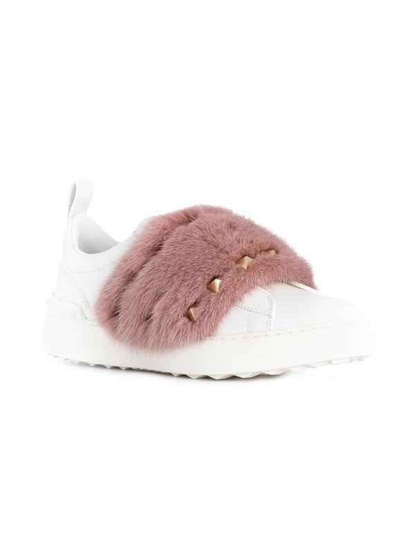 valentino fur sneakers