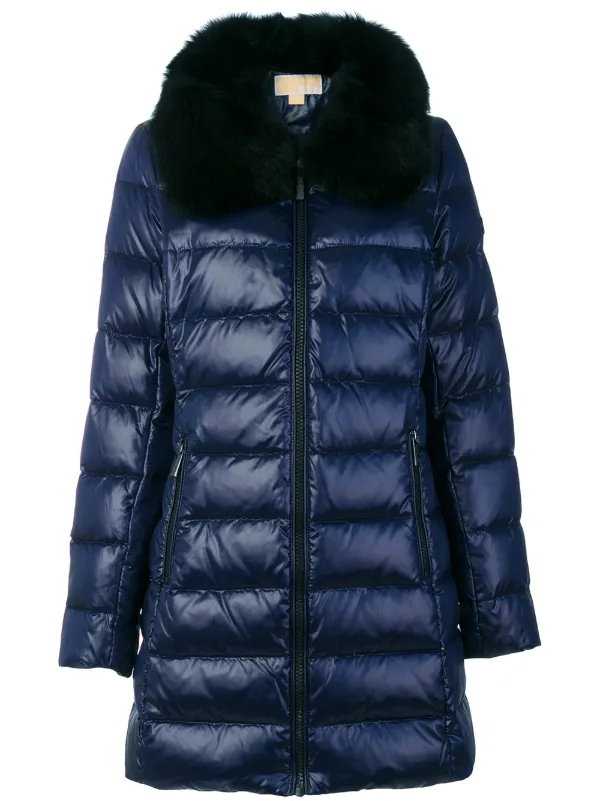 michael kors fur collar coat