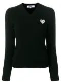 Comme Des Garçons Play V-neck heart-logo sweater - Black