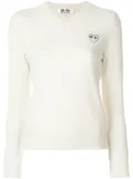 Comme Des Garçons Play V-neck pullover - White