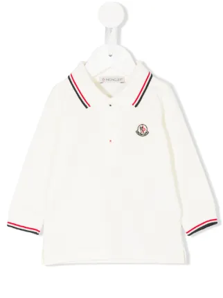 moncler white long sleeve polo moncler white long sleeve polo
