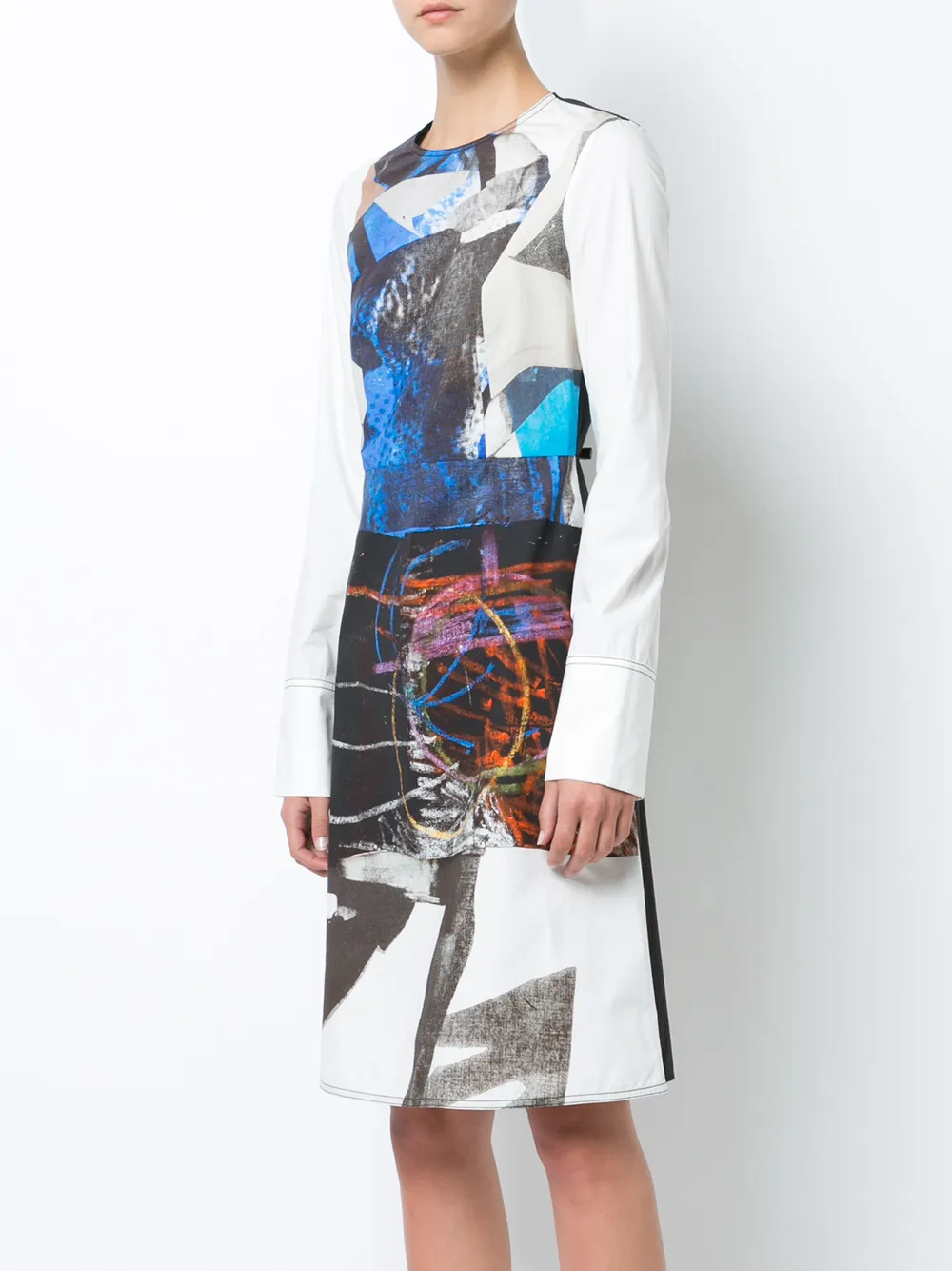 Marni Abstract print skater dress Veelkleurig