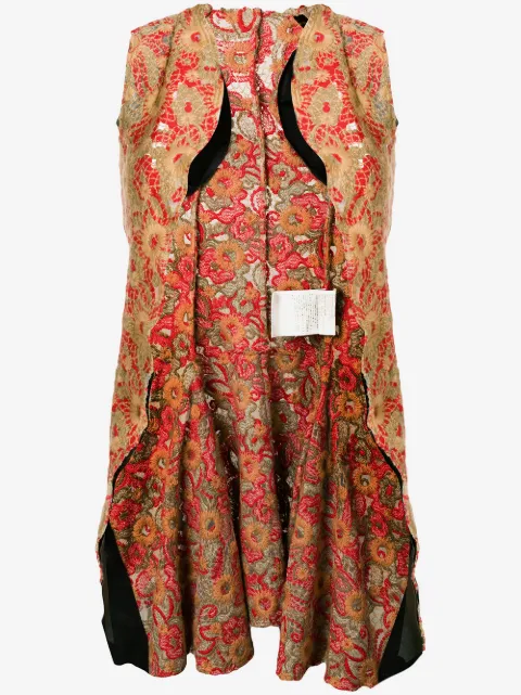 Comme Des Garçons Pre-Owned 2000s heavy embroidery sleeveless jacket