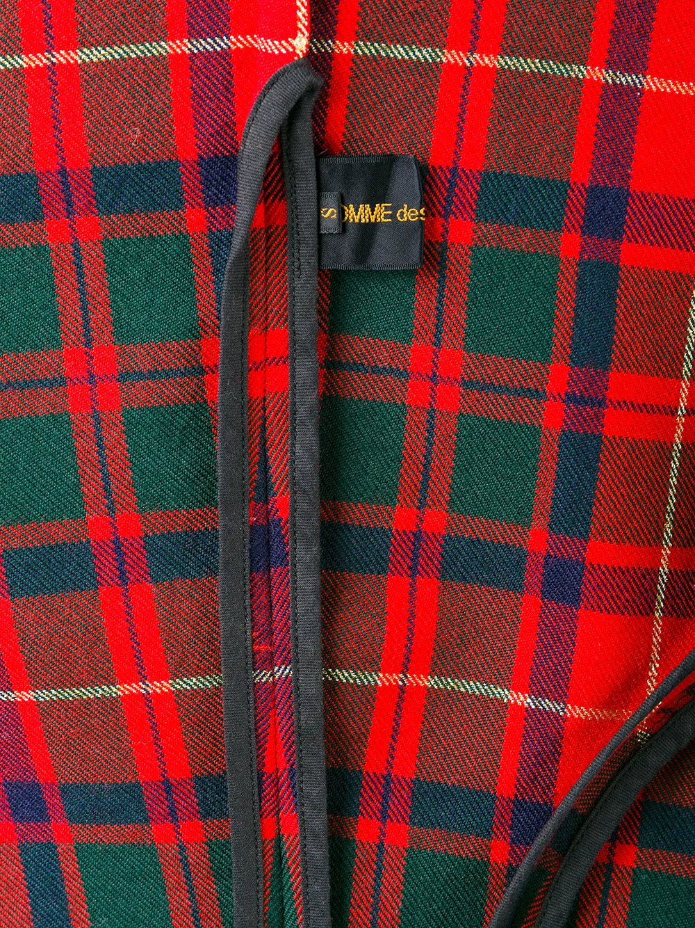 Comme Des Garcons asymmetric tartan jacket Women