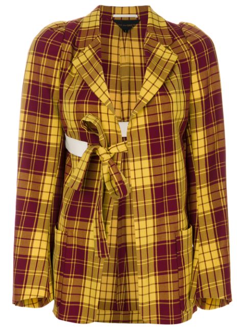 Comme Des Garcons tartan tied-up blazer Women