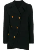 Comme Des Garçons Pre-Owned asymmetric short peacoat - Black