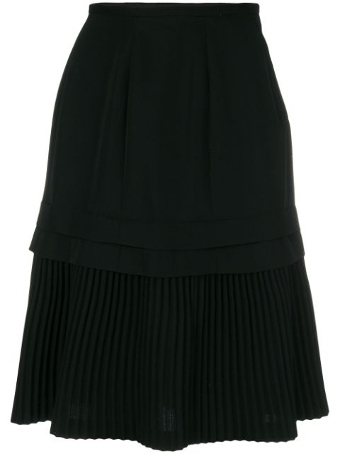 Comme Des Garcons layered pleated skirt Women