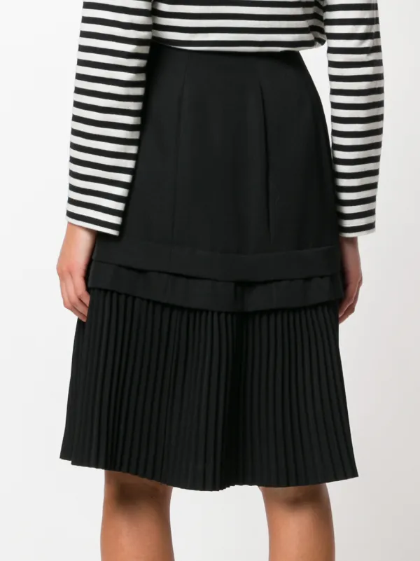 Comme Des Garçons Pre-Owned Layered Pleated Skirt | Black | FARFETCH