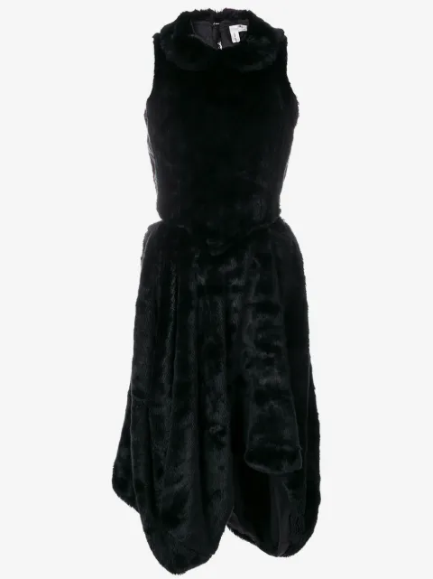 Comme Des Garçons Pre-Owned 2000s faux-fur cutout dress