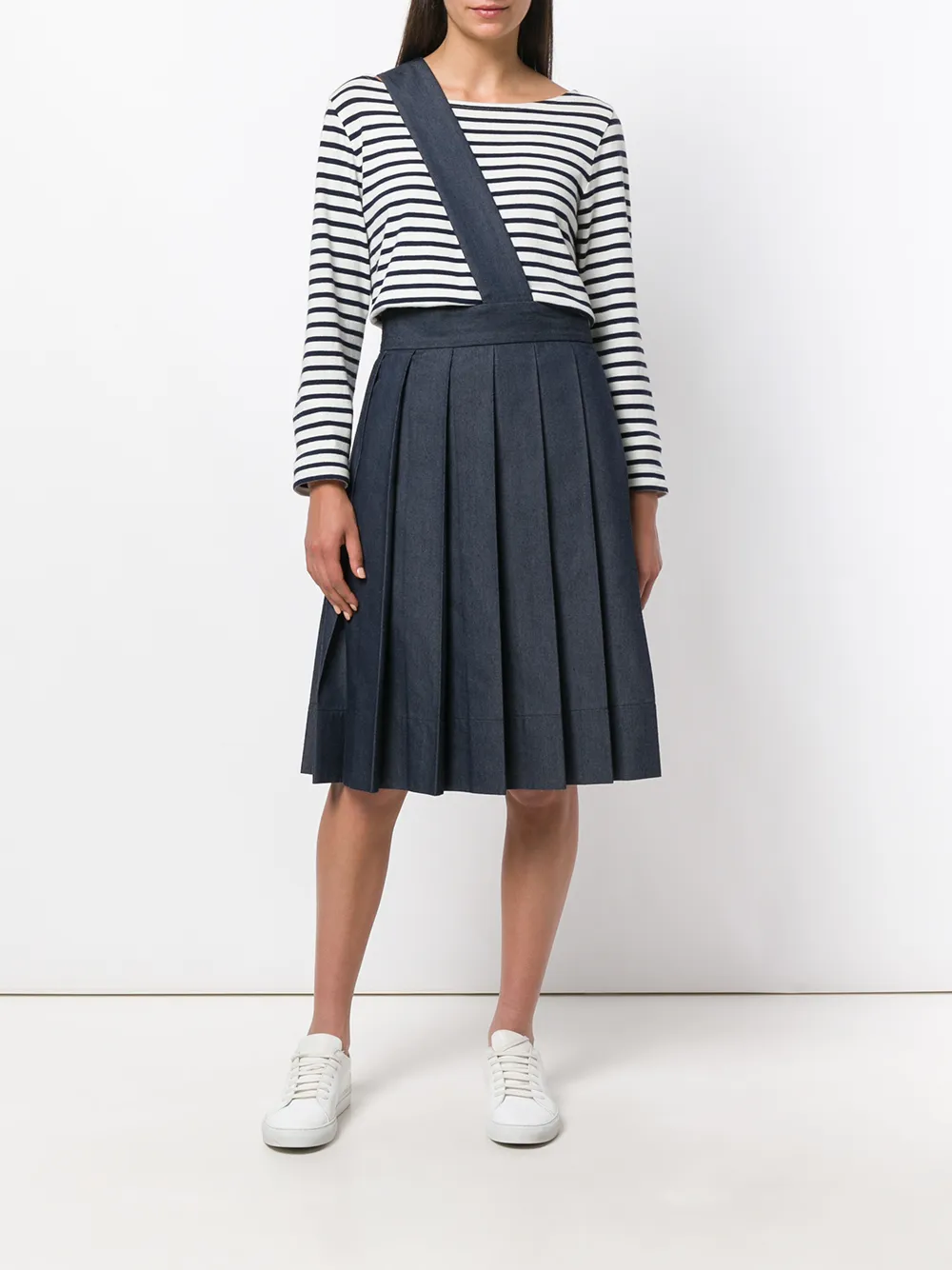 commedesgarçonspre-owned Comme Des Garçons Pre-Owned 1997 asymmetrische geschpte rok - Blauw