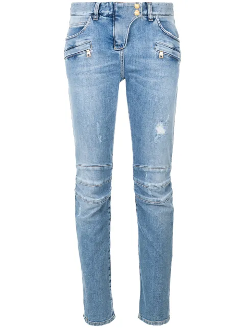 Click to view more detailed imagery on our partner's website Balmain Classic Biker Jeans In Blue