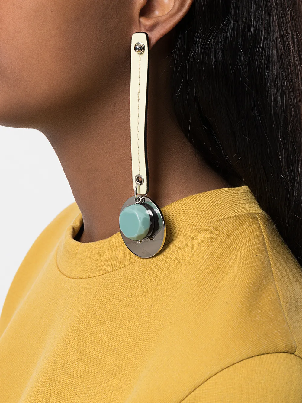 marni drop circular earrings