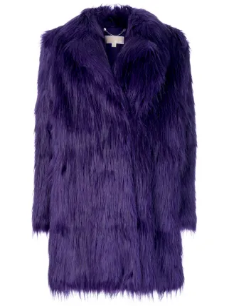 michael kors purple fur coat